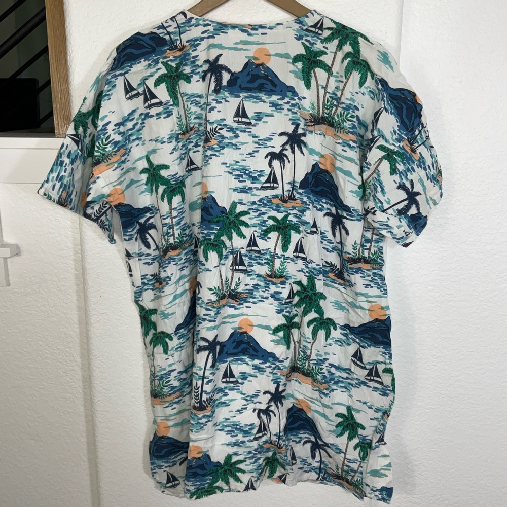 Emerson Fry Naja Caftan Coastal Print Mini Dress - Picture 6 of 8